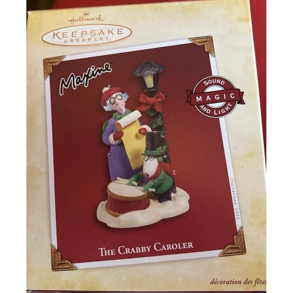 Hallmark Keepsake Ornament 2005 The Crabby Caroler Maxine Floyd Magic Sound